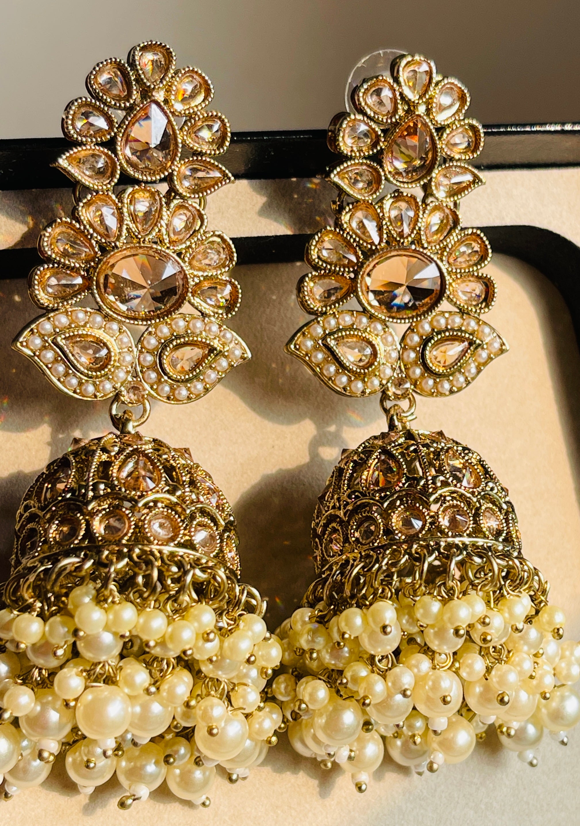 Moti Bahar Jhumke - Maisha Jewels