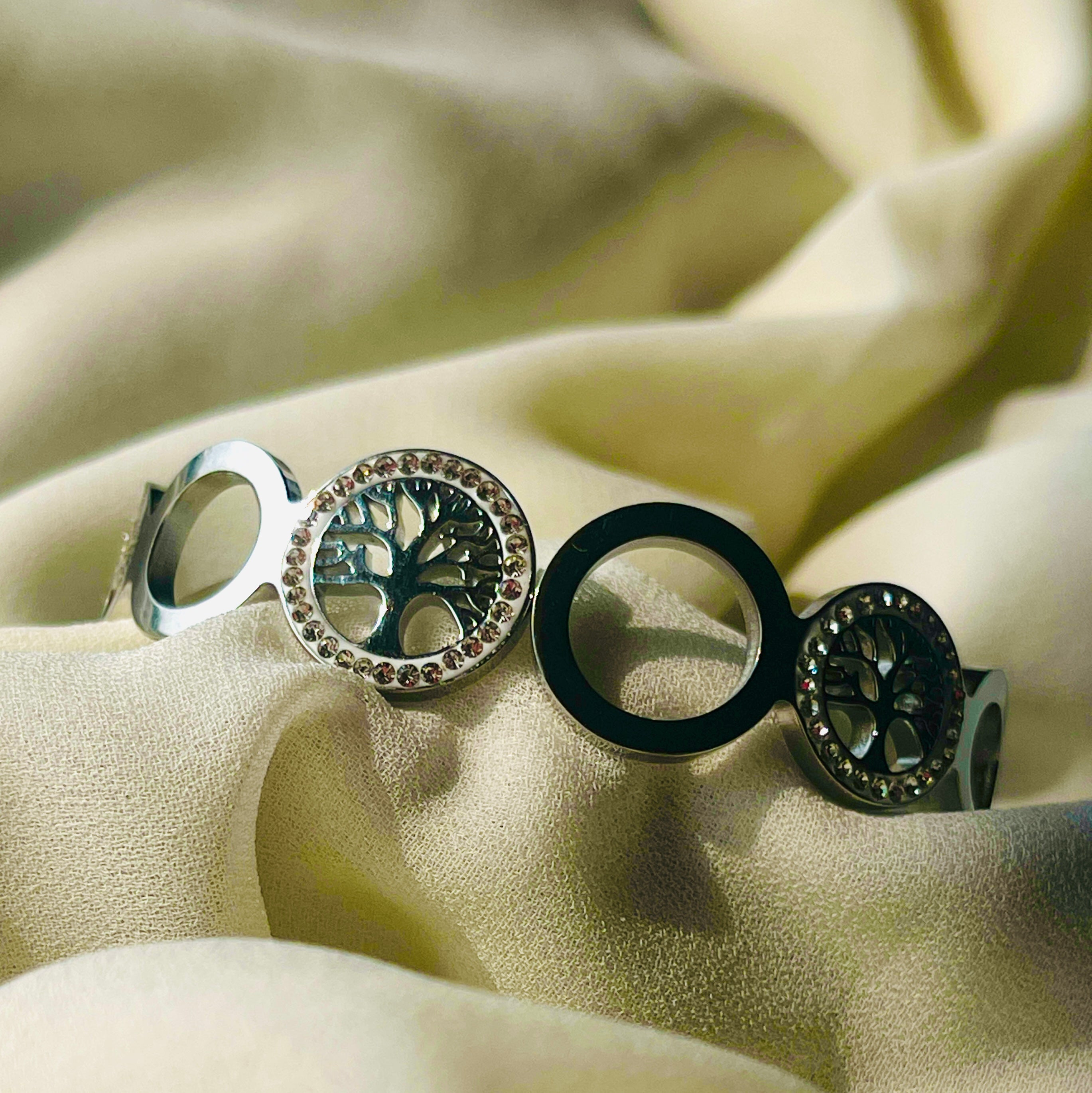 Playful Silver Circles Bracelet - Maisha Jewels