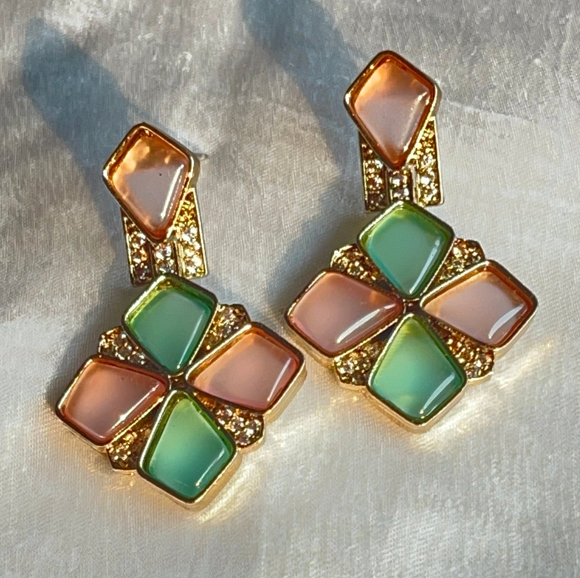 Pastel Minty Danglers - detail view showing craftsmanship
