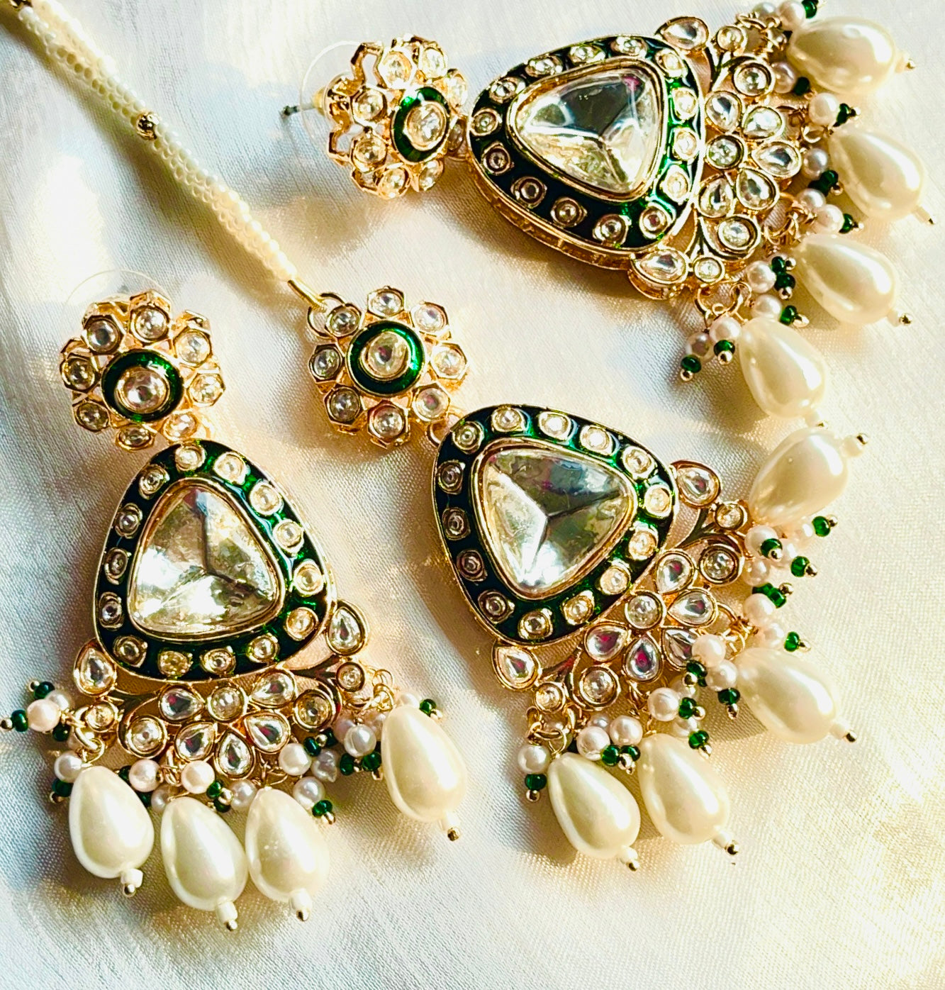 Chandni Dhund - front view, handcrafted jewelry by Maisha Jewels