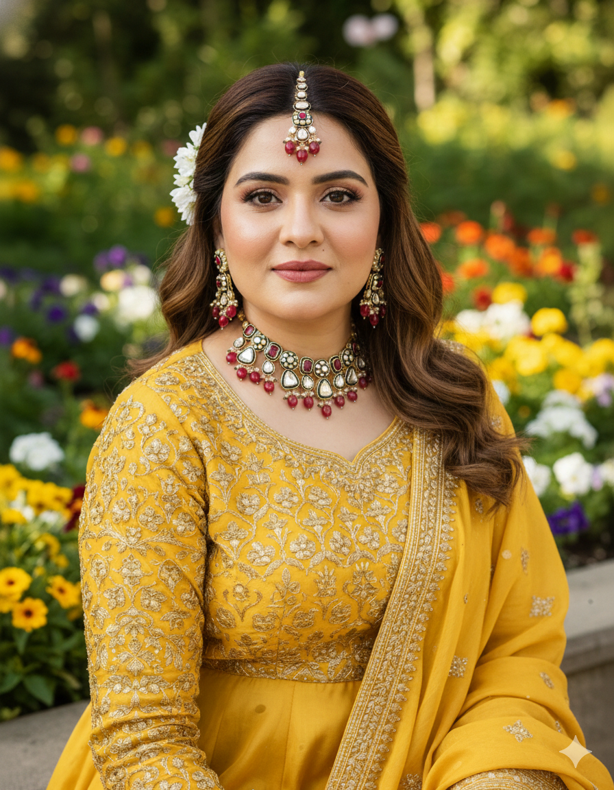 Ruby Heirloom Kundan Set - complete set with matching pieces