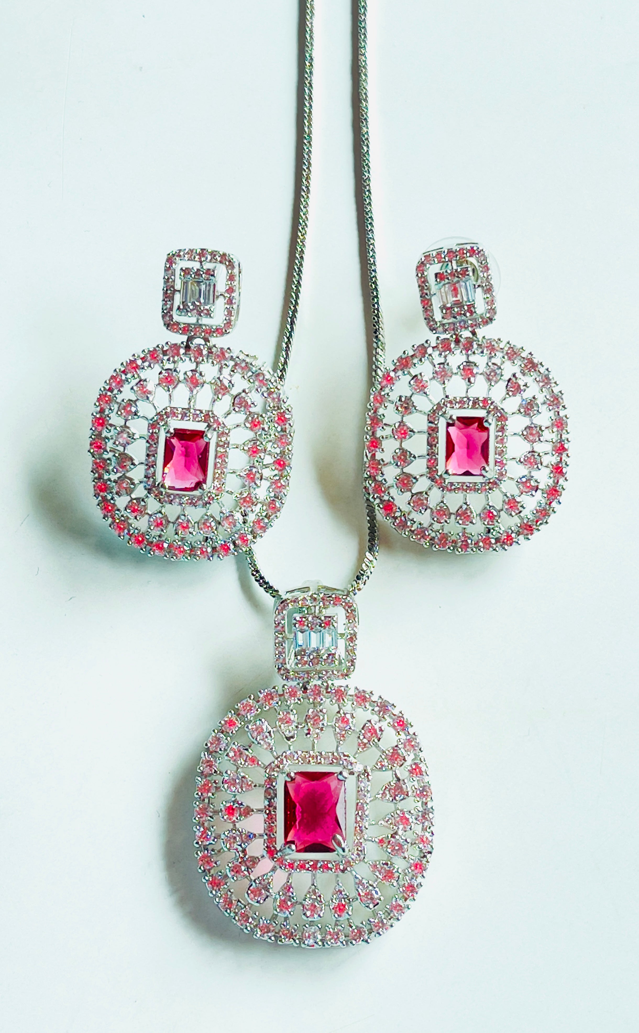 Ruby Aura - front view, handcrafted jewelry by Maisha Jewels